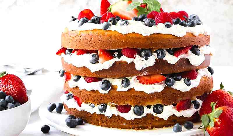 Triple Berry Cake Recipe